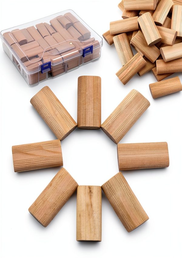 Barydat Beechwood Loose Tenons 100pcs Plastic Box 10x24x50mm-0