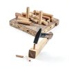 uxcell Hardwood Dowel Pin 8x30mm Wood Twill Chamfered for Furniture-3