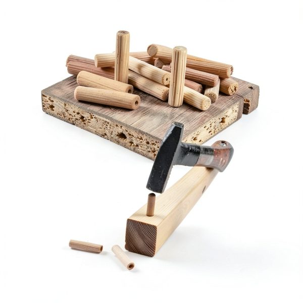 uxcell Hardwood Dowel Pin 8x30mm Wood Twill Chamfered for Furniture-3