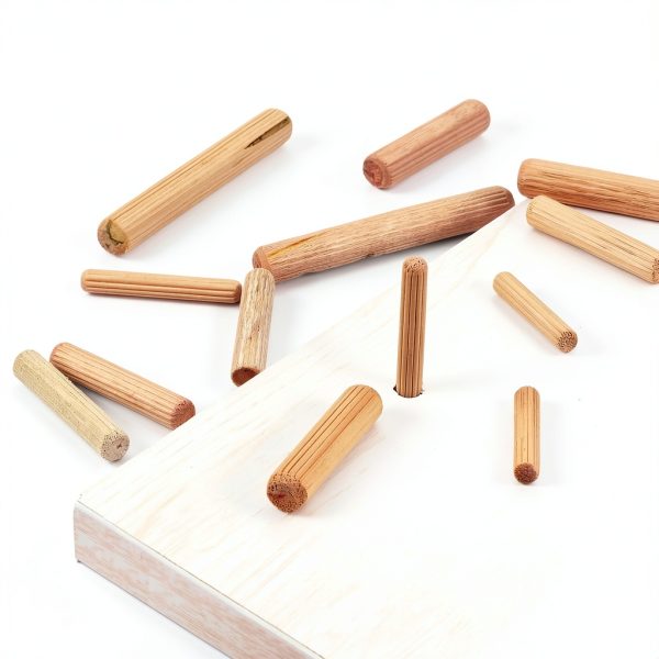 uxcell Wooden Dowel Pins 6mm x 30mm Pack of 150 Solid Wood-4