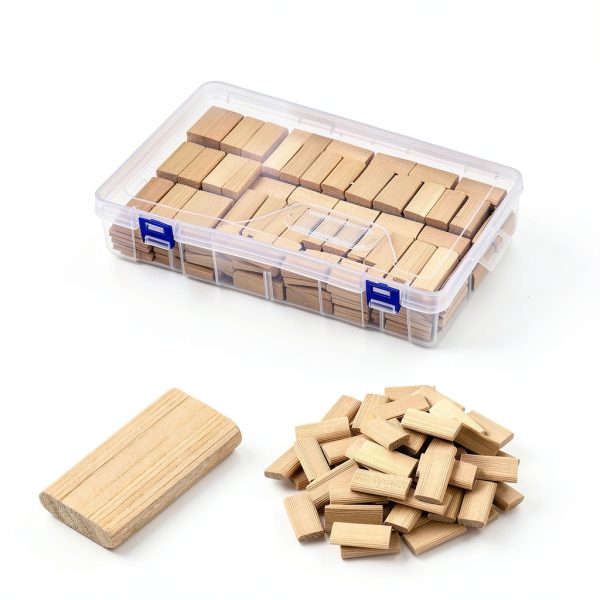 Barydat Beechwood Loose Tenons 200pcs with Storage Box – 6x20x40mm-1