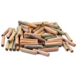 uxcell Wooden Dowel Pins 6mm x 30mm Pack of 150 Solid Wood-0