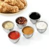 2.4 oz Sauce Containers 6-Pack Snap Lids Stainless Steel VOZDEPALS-5
