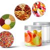 20 Pack 4oz Clear Plastic Jars with Lids,115ml Wide-Mouth Refillable Storage Containers,Empty Round Containers for Candy,Beads,Lotion,Slime Making and Food Storage-3