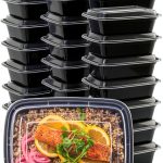 50-Pack Reusable Meal Prep Containers Microwave Safe Food Storage Containers with Lids, 28 oz - 1 Compartment Take Out Disposable Plastic Bento Lunch Box To Go, BPA Free - Dishwasher & Freezer Safe-0