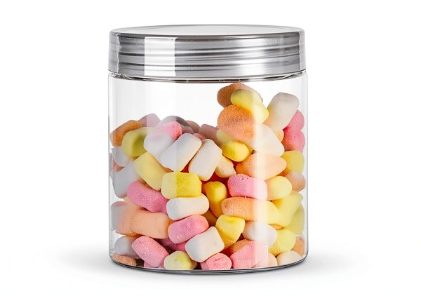 20 Pack 4oz Clear Plastic Jars with Lids,115ml Wide-Mouth Refillable Storage Containers,Empty Round Containers for Candy,Beads,Lotion,Slime Making and Food Storage-1