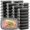 50-Pack Reusable Meal Prep Containers Microwave Safe Food Storage Containers with Lids, 28 oz - 1 Compartment Take Out Disposable Plastic Bento Lunch Box To Go, BPA Free - Dishwasher & Freezer Safe-6